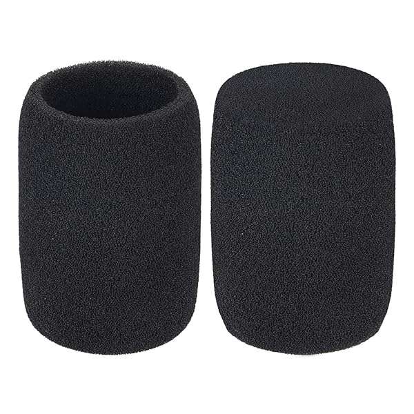 Buy A85WS Black Foam Windscreen Pop Filter for SM85, SM86, BETA87A & More - 2 Pack by SUNMON - Image 3