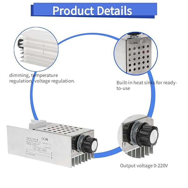 AC 220V 10000W Variable Speed Controller SCR Voltage Regulator for Electric Furnace Water Heater Lamp Small Motor and More - Image 3