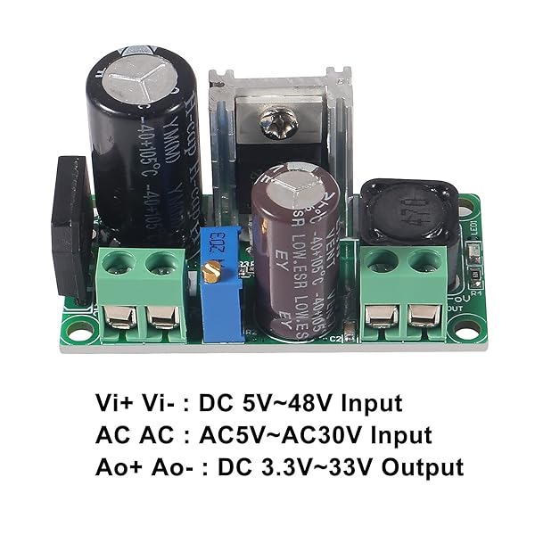 ACEIRMC 6pcs AC DC to DC Step Down Buck Converter Voltage Regulator Board Adjustable Power Supply Module 2A for 5V to 48V - Image 5
