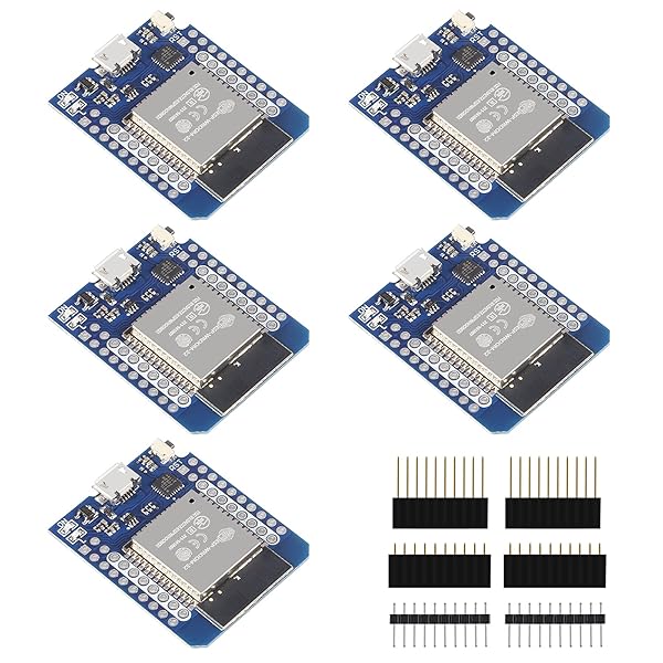 ACEIRMC ACEIRMC D1 Mini NodeMCU ESP32 ESP-WROOM-32 WiFi Bluetooth IoT Development Board 5V Compatible for Arduino Pack of 5