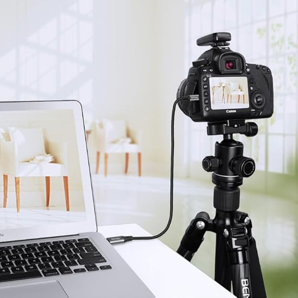 AGVEE 2 Pack 1ft USB-C to Mini USB Cable - Durable OTG Charger for Hero 3+, PS3, Cameras & More - Dark Gray - Image 8