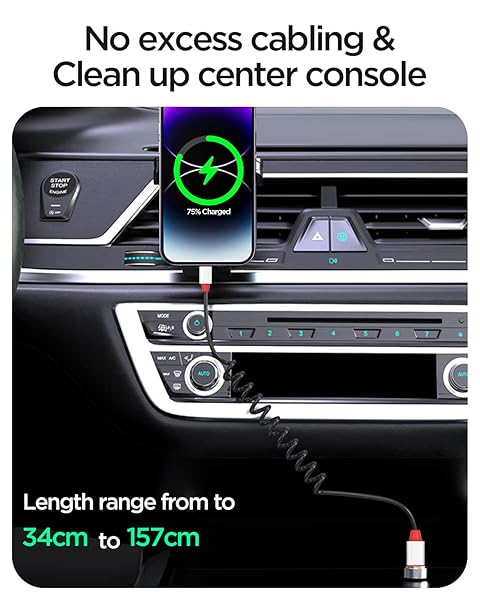 AICase Coiled USB-C to Lightning Cable for Apple CarPlay PD Charging for iPhone 14 13 12 11 X XS XR 8 Plus and AirPods Pro - Image 6