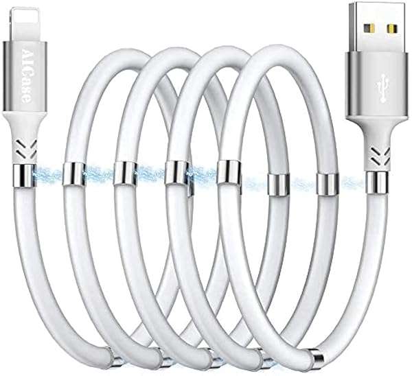 3FT AICase Magnetic Charging Cable: Fast, Organized Nano Data Cable for iPhone 14/13/12/11/XS/8/7/6/SE/Pad/Pod