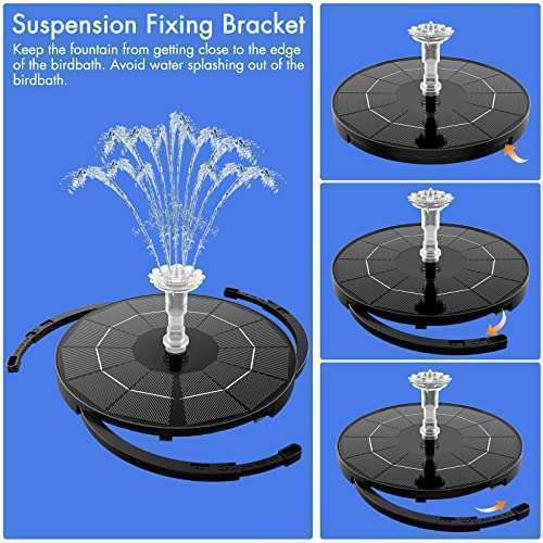 Upgrade Your Garden with AISITIN 3.5W Solar Fountain Pump - Perfect for Bird Baths, Ponds & Aquariums! - Image 10