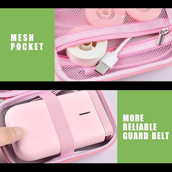 ALKOO Case for NIIMBOT D11 & Phomemo D30 - Storage Bag for Canon Ivy, HP Sprocket Mini Printer & Label Accessories - Image 4