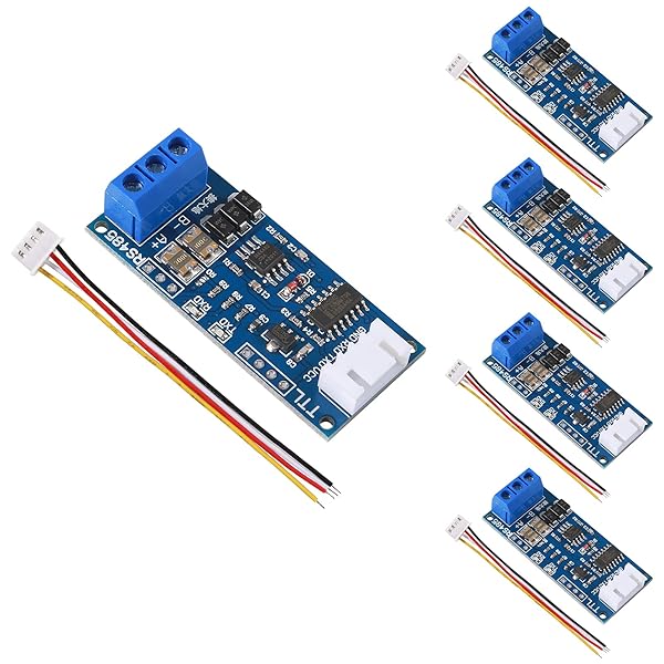 ALMOCN 5 Pack TTL to RS485 Adapter Module - 3.3V/5V Level Converter with RXD & TXD Indicators