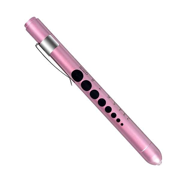 ALMOCN ALMOCN Rose Gold Pen Light for Nurses - Reusable LED with Pupil Gauge & Ruler | Medical Tool