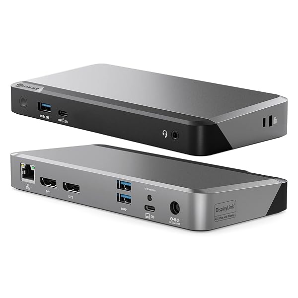 ALOGIC Dual 4K Universal Docking Station DX2: 65W Power, Mac & Windows Compatible, Fast Charging USB-C, 3xUSB-A, Ethernet