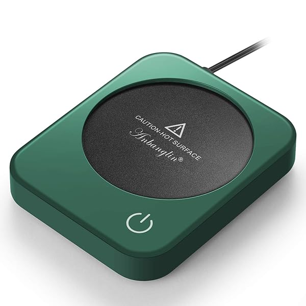 ANBANGLIN Smart Coffee Mug Warmer: 3 Temp Control & Auto Shut Off for Tea, Milk & Beverages - Perfect Desk Accessory (Green)
