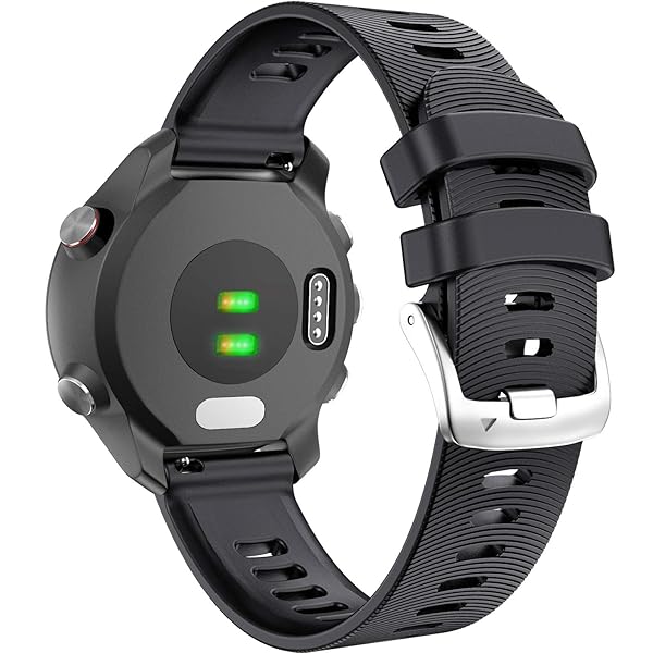 ANCOOL 20mm Silicone Watch Bands for Forerunner 245 645 Viomove HR Vivoactive 3 Smartwatches Black