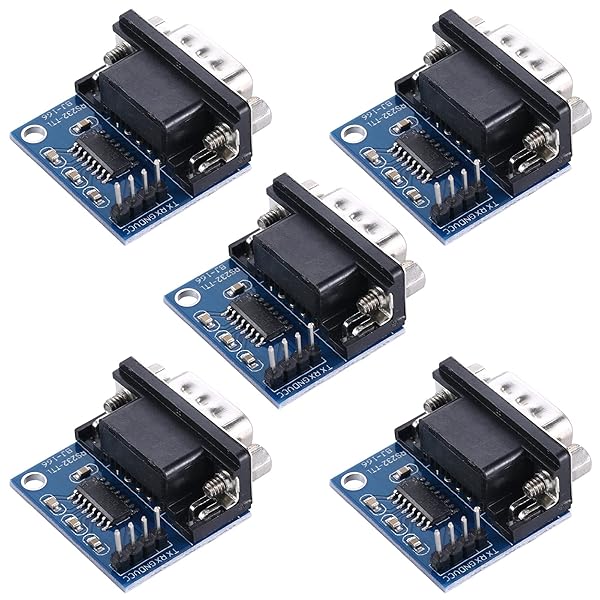 ANMBEST 5PCS MAX3232 DB9 Male RS232 to TTL Converter for Arduino & Raspberry Pi - 3.3V to 5V Module