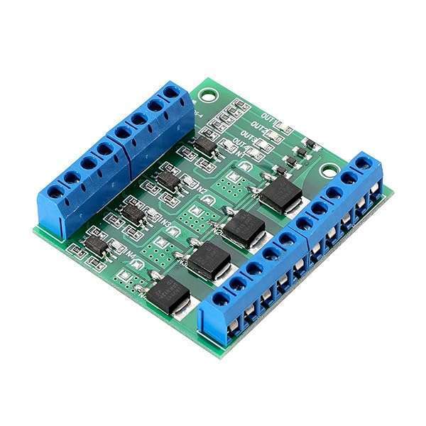 ANMBEST 4-Channel MOSFET Trigger Switch Module - 400W PWM Control for 3.7-27V, 10A Power Management