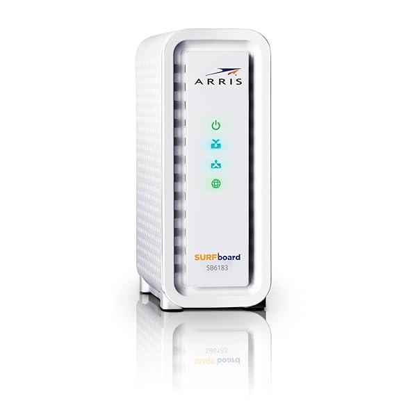 ARRIS ARRIS SB6183-RB Cable Modem: Fast DOCSIS 3.0, 1 Gbps Port, Compatible with Xfinity, Cox, Spectrum - Renewed, 2 Year Warranty