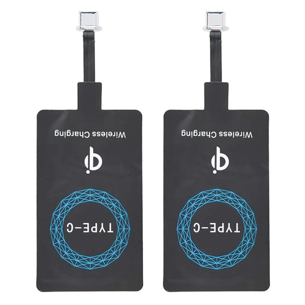 ASHATA ASHATA 2Pcs Type C Qi Adapter: Fast USB C Charging Receiver for All Type C Phones