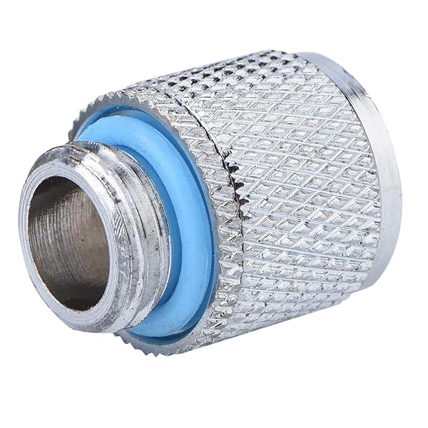 ASHATA PC Water Cooling Fittings - 2PCS G1/4 Compression Connectors for Soft Tubes, Brass Quick Connectors for Efficient Cooling