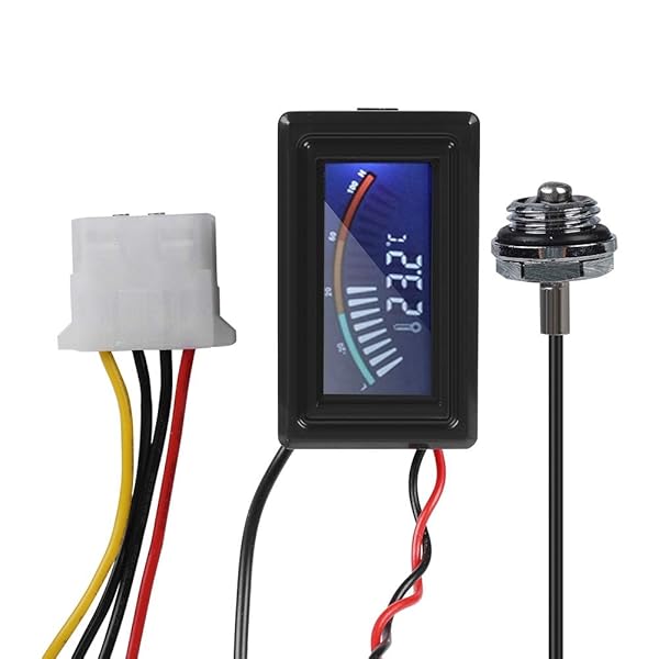 ASHATA LCD Water Cooling Thermometer - Digital Temperature Meter for G1/4 Thread Systems