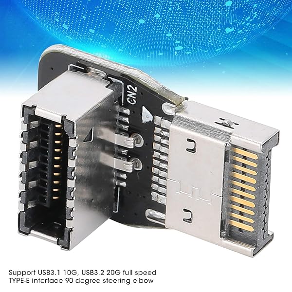 ASHATA USB Header Adapter: USB 3.1 Front Panel Socket Type E for PC Motherboard - 10G 90 Degree Elbow Converter PH74B - Image 5