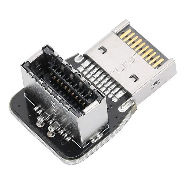 ASHATA USB Header Adapter: USB 3.1 Front Panel Socket Type E for PC Motherboard - 10G 90 Degree Elbow Converter PH74B - Image 9