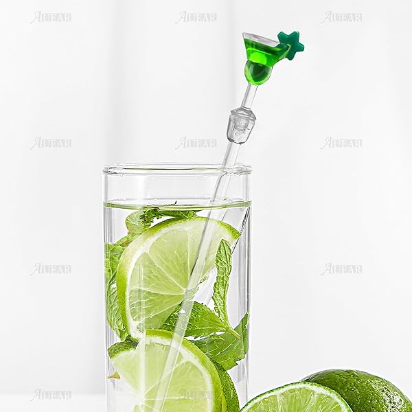 10 Pack Colorful Acrylic Swizzle Sticks - Perfect Cocktail Stirrer for Bars, Cafes & Home Use - Image 5