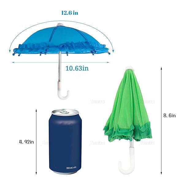 5 Pack Cute Mini Umbrellas for Photography, Crafts & Home Decor - Bright Colors for Potted Plants & Outdoor Use - Image 8