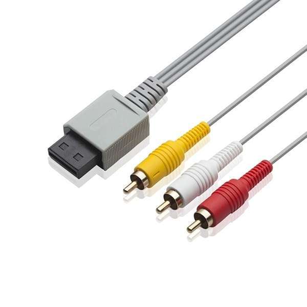 TENINYU 6FT AV Cable for Wii/Wii U - Gold-Plated 3 RCA Composite Cable for 480P HDTV Display - Image 2