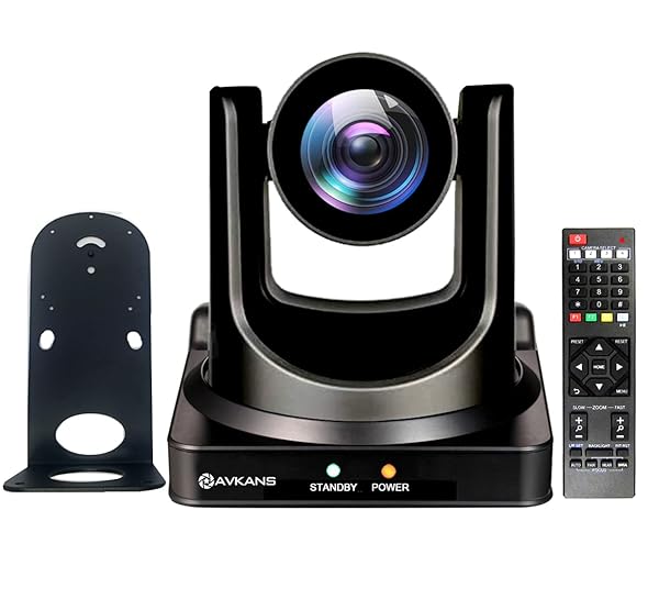 AVKANS PTZ Camera: 30x Zoom, AI Tracking & HDMI for Live Streaming Church Events | Compatible with vMix, OBS, Wirecast