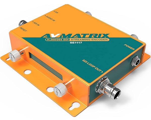 AVMATRIX SE1117 SDI Streaming Encoder 1080p60hz Video Audio Streaming with Overlay Features and Image Mirroring Options