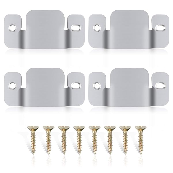 AWTOK Sectional Sofa Connector Bracket - 4 Piece Couch Connectors with Screws for Secure Furniture Assembly