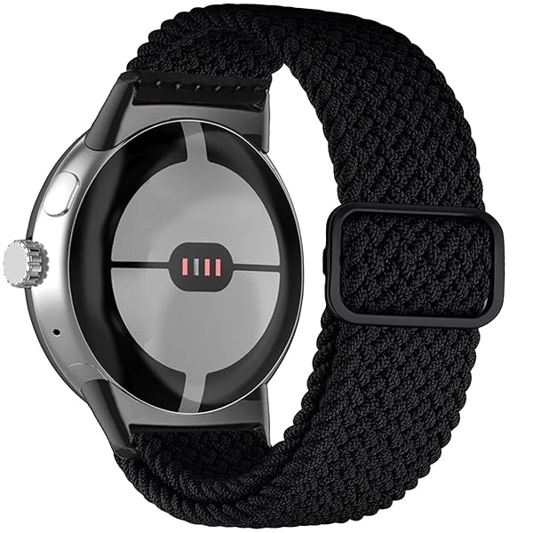 Abanen Elastic Nylon Sport Band for Google Pixel Watch, Braided Stretchy Soft Quick Dry Loop Adjustable Wristband Strap Compatible with Google Pixel