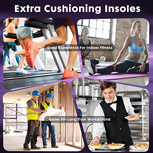 Shock Absorbing Boot Insoles for Men and Women Heavy Duty Support Ideal Gifts for Dad or Mom Purple - Image 6