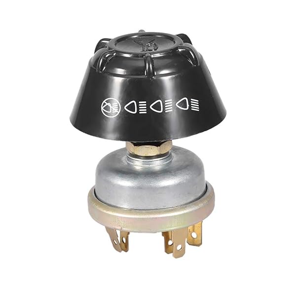Acouto 12V Waterproof Tractor Light Switch & Horn Button for Massey Ferguson - Durable Metal Push Switch - Image 2