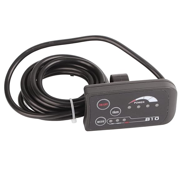 Acouto 810 LED Display for Electric Bike with 5 Wire Cable Controller Ebike LCD Display Panel Parts