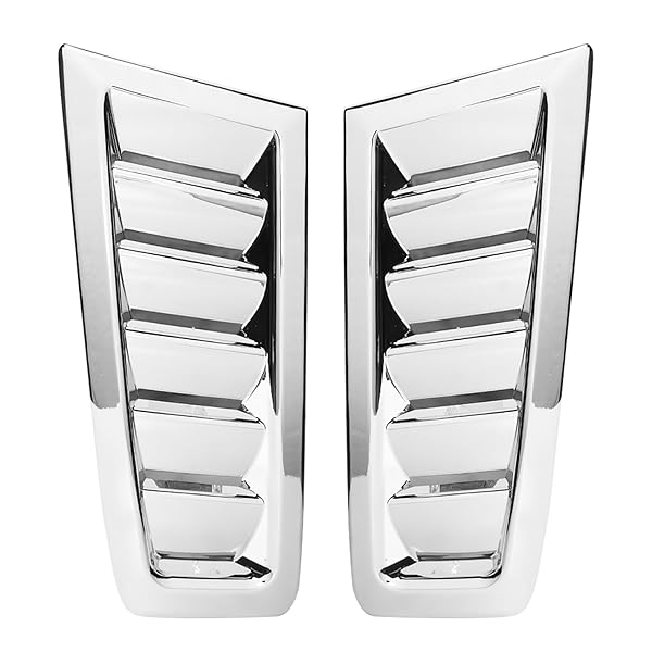 Acouto Car Hood Vents 2pcs for Focus RS MK2 Bonnet Air Intake Scoops Auto ABS Cover Modified Car Accessories