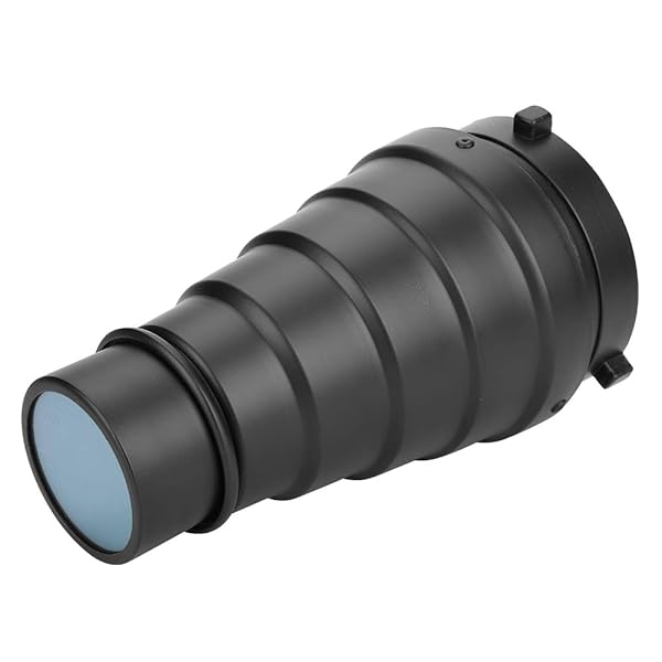 Acouto Bowens Aluminium Alloy Snoot with Honeycomb Grid and 4 Color Gels for Studio Strobe Flash Lighting Direction - Image 5