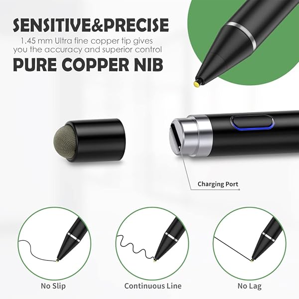 Active Stylus Pen for iOS & Android: Dual Tips for Precise Drawing on iPhone, iPad, Samsung & Kindle - Image 4