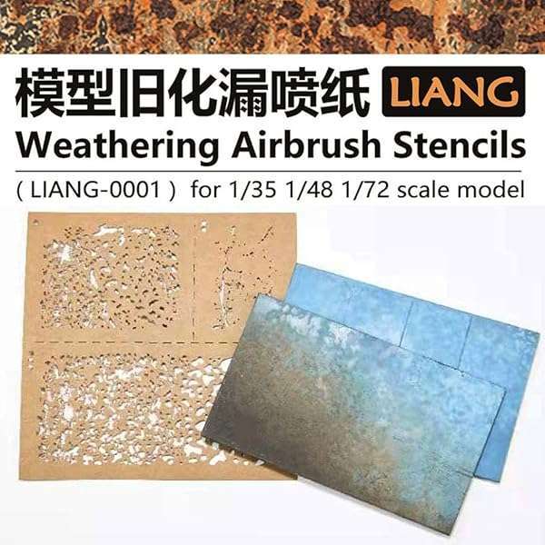 Acxico DIY Weathering Airbrush Stencils for 1/35, 1/48, 1/72 Scale Models - Perfect Decoration Tools - Image 10