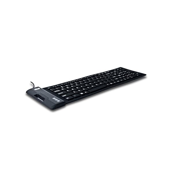 Adesso AKB-222UB SlimTouch 222: Waterproof Flexible Keyboard for Windows - Compact & Stylish