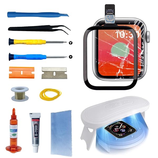Agzssl Agzssl Apple Watch Series 5/SE/SE2 Front Screen Replacement Kit - 40mm Glass Lens & Tools Included