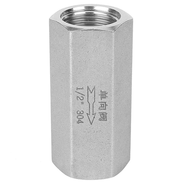 Stainless Steel Air Check Valve 1/2 Inch BSPP Female Thread for Gas, Oil & Water Pipe Connections