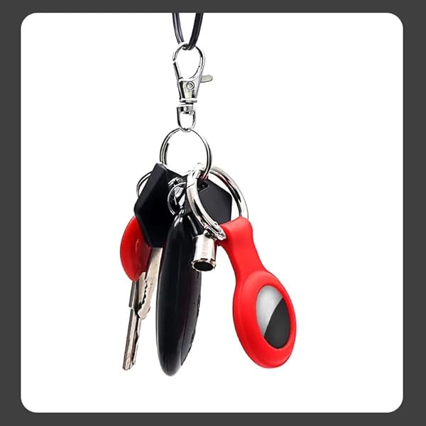 Pink Silicone AirTag Keyring Case with Hook - Anti-Lost, Shock Resistant for Keys, Bags, Luggage & Pets - Image 8