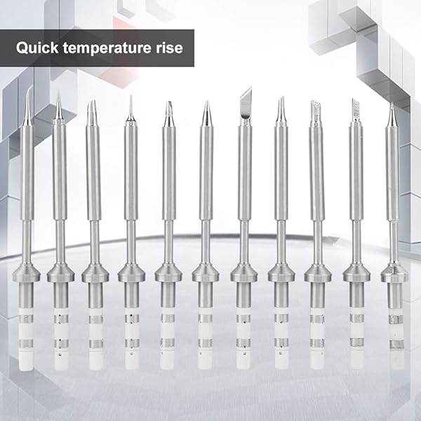 Upgrade Your TS100: Akozon Mini Stainless Steel Soldering Iron Tips Replacement Set (11pcs) - Image 3