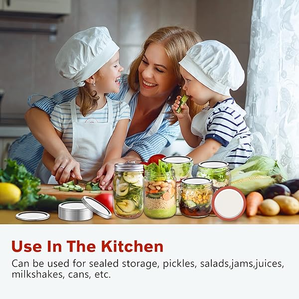 150 Pcs Aliggbent Wide Mouth Canning Lids - Airtight Split-Type Lids for Mason Jars, Perfect for Canning Food & DIY Projects - Image 8