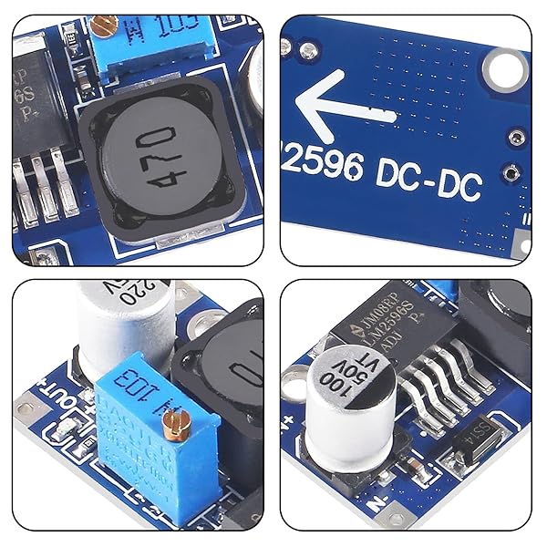 Alinan 12pcs LM2596 Buck Converter Module - Adjustable 3A DC-DC Voltage Regulator 3-40V to 1.5-35V High Efficiency - Image 6