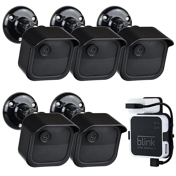 All-New Blink Outdoor Camera Mount Bracket 5-Pack - Weatherproof Housing for 3rd & 4th Gen Security Cameras