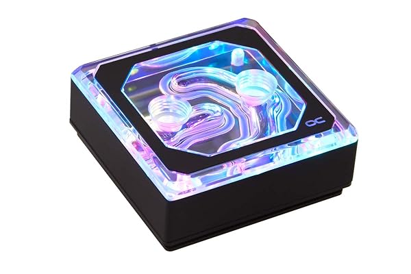 Alphacool Eisblock XPX Aurora Edge: Premium Black/Plexi CPU Water Block with Digital RGB Lighting