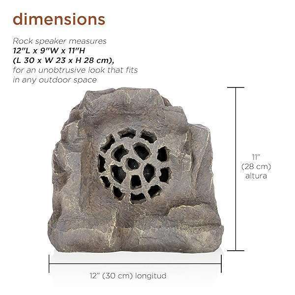 Alpine Waterproof Bluetooth Solar Rock Speaker - Outdoor Wireless Gray Design - Image 3