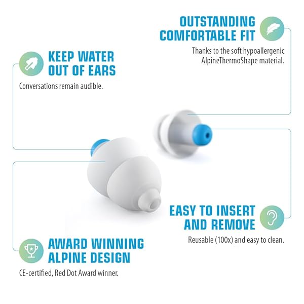 Alpine SwimSafe Ear Plugs: Comfortable, Waterproof Ear Protection for Swimmers - Hypoallergenic & Sustainable - Image 4