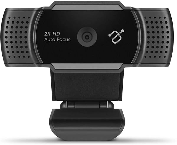 Aluratek 2K HD Webcam: Dual Stereo Mics, Auto Focus, Low Light Correction & Tripod Mount - Perfect for Streaming & Video Calls