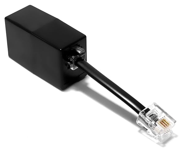 AmzPRO AmzDeals RJ9 to RJ11 Adapter - Female 4P4C Jack to Male 6P4C Plug for Easy Connectivity