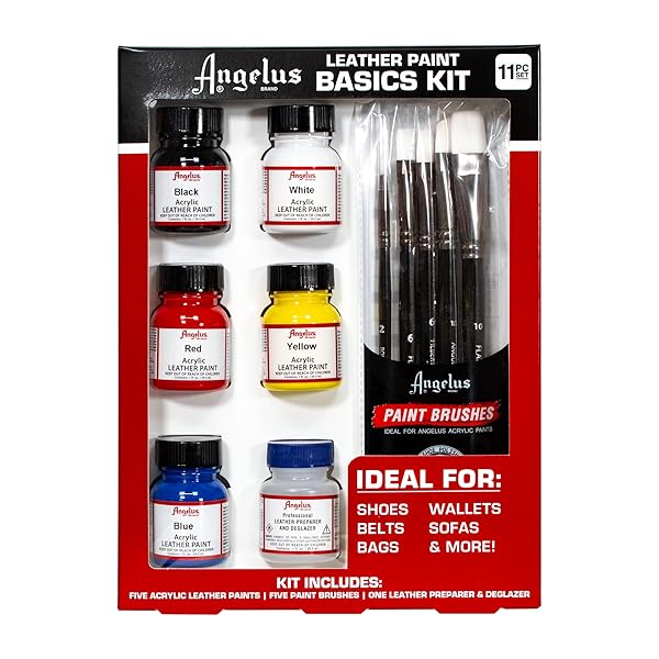 Angelus Angelus Leather Paint Kit: Essential Basics for DIY Leather Crafting